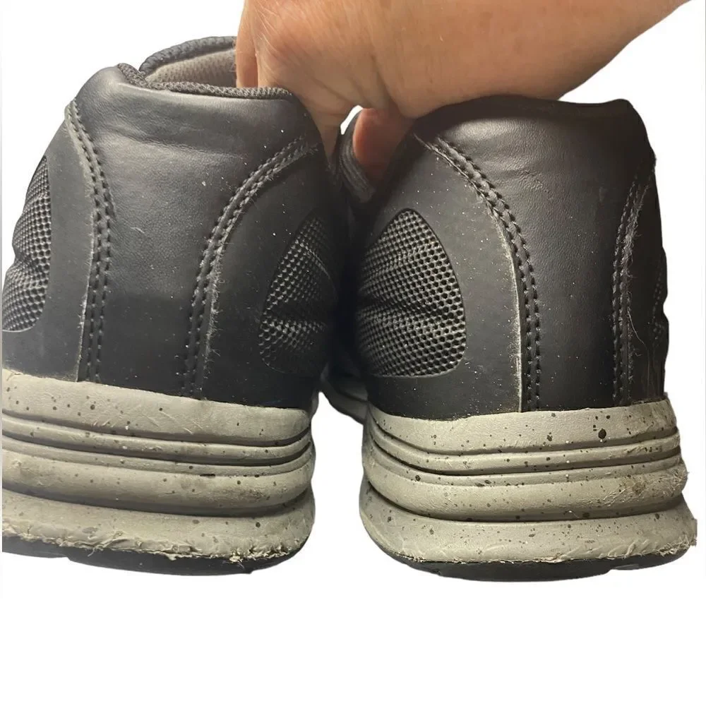 Brahma Mens Sz 7.5 Black Mesh Kamden Steel Toe Slip Resistant Work Shoes